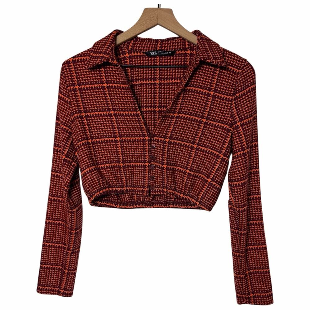 Zara Cropped Sweater Top Size Medium Women's Knit Crop Top